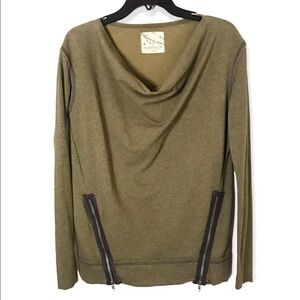 Raw Earth Wild Sky, Organic Cotton,Size S, Olive Color, zipper design